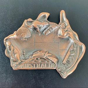 Vintage metal AUSTRALIA souvenir trinket dish
